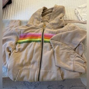 Aviator Nation Tan Zip up Hoodie